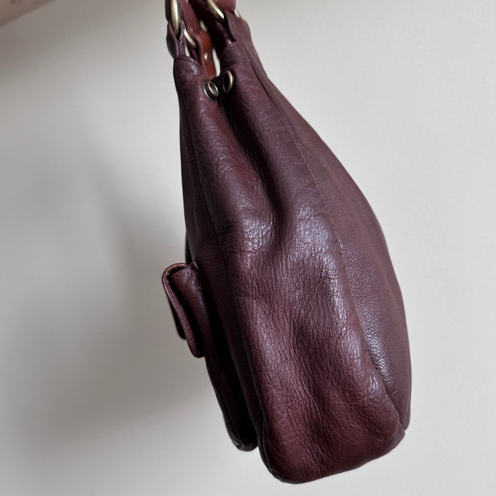 Vintage Lauren Ralph Lauren Dark Brown Leather Shoulder Bag - Picture 5 of 16